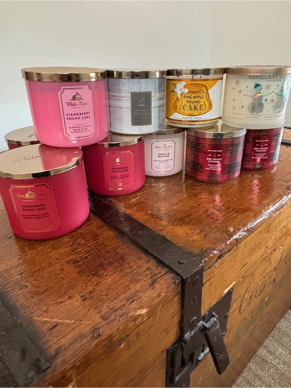 Bath & Body -White Barn Three-Wick Scented Candle Collection LOT 10